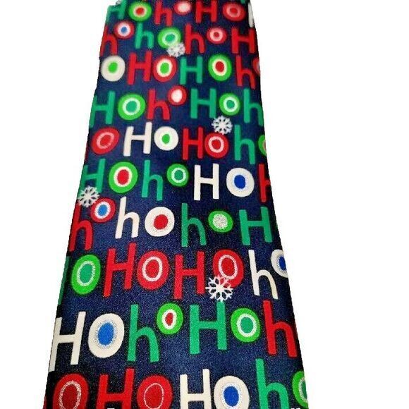 Hallmark Traditions Men's Holiday HOHOHO Patterned Necktie Suit Art to Wear VTG - Picture 2 of 4